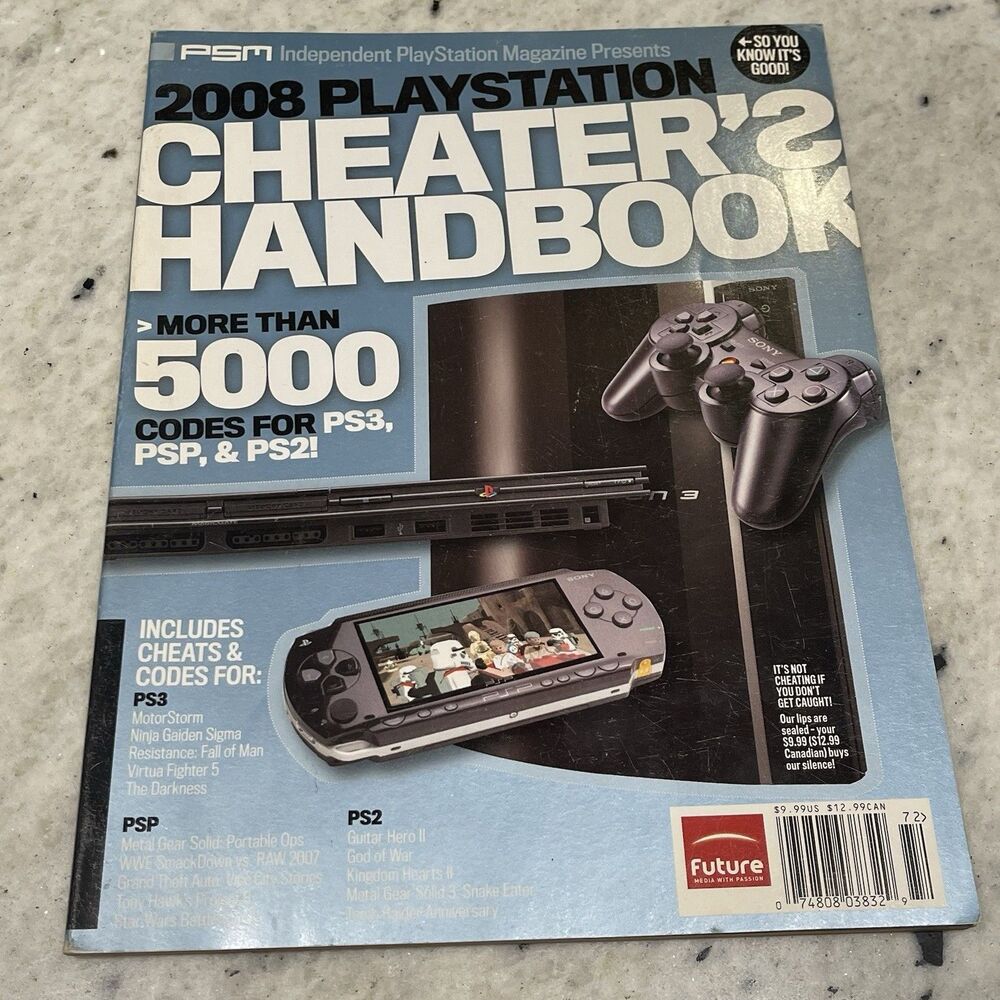 PSM 2008 PlayStation Cheater's Handbook Magazine Book PS3 PSP PS2